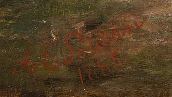 Augusta Soldan, A Cottage by a Beach.