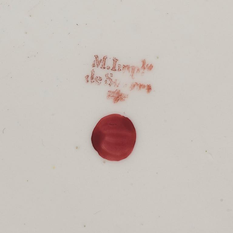 TALLRIKAR, 16 st, porslin.Sévrès, Paris, 1804-09, med Axel von Fersens monogram.