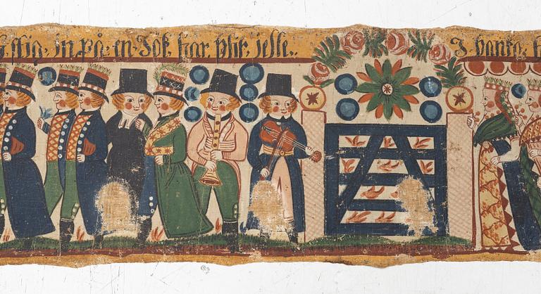 Bonadsmålning, Halland, daterad 1822.