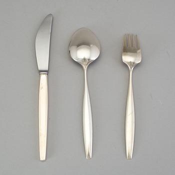 FIRMAN GEORG JENSEN, Köpenhamn efter 1953, Bestickservis, "Cypress" 36 delar, silver.