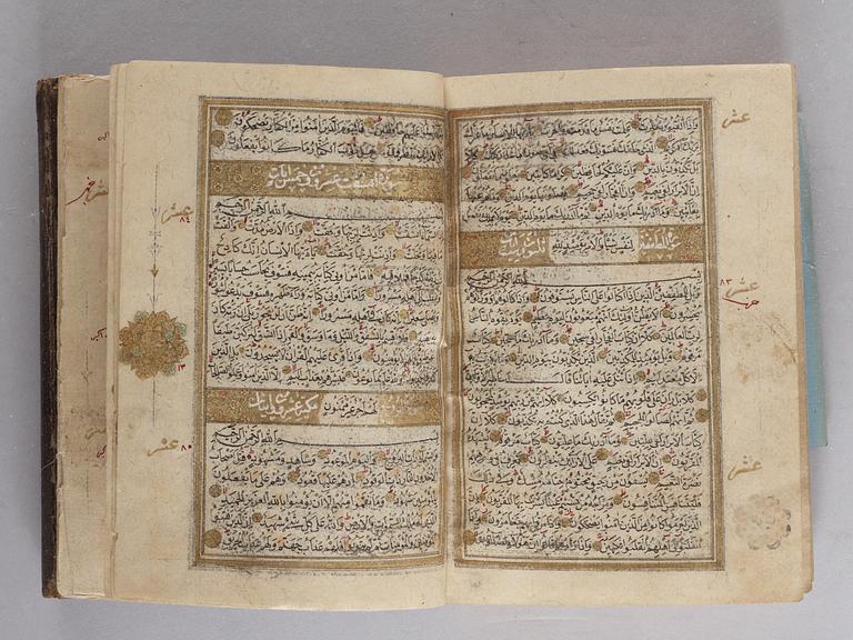 QURAN. Constantinople 1716. Height 15,5 x 11,5 cm.