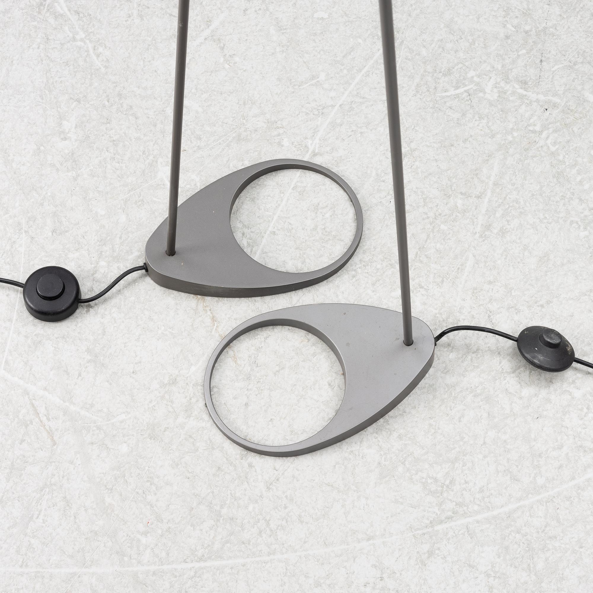 Arne Jacobsen, a pair of 'AJ' floor lamps, Louis Poulsen, Denmark.