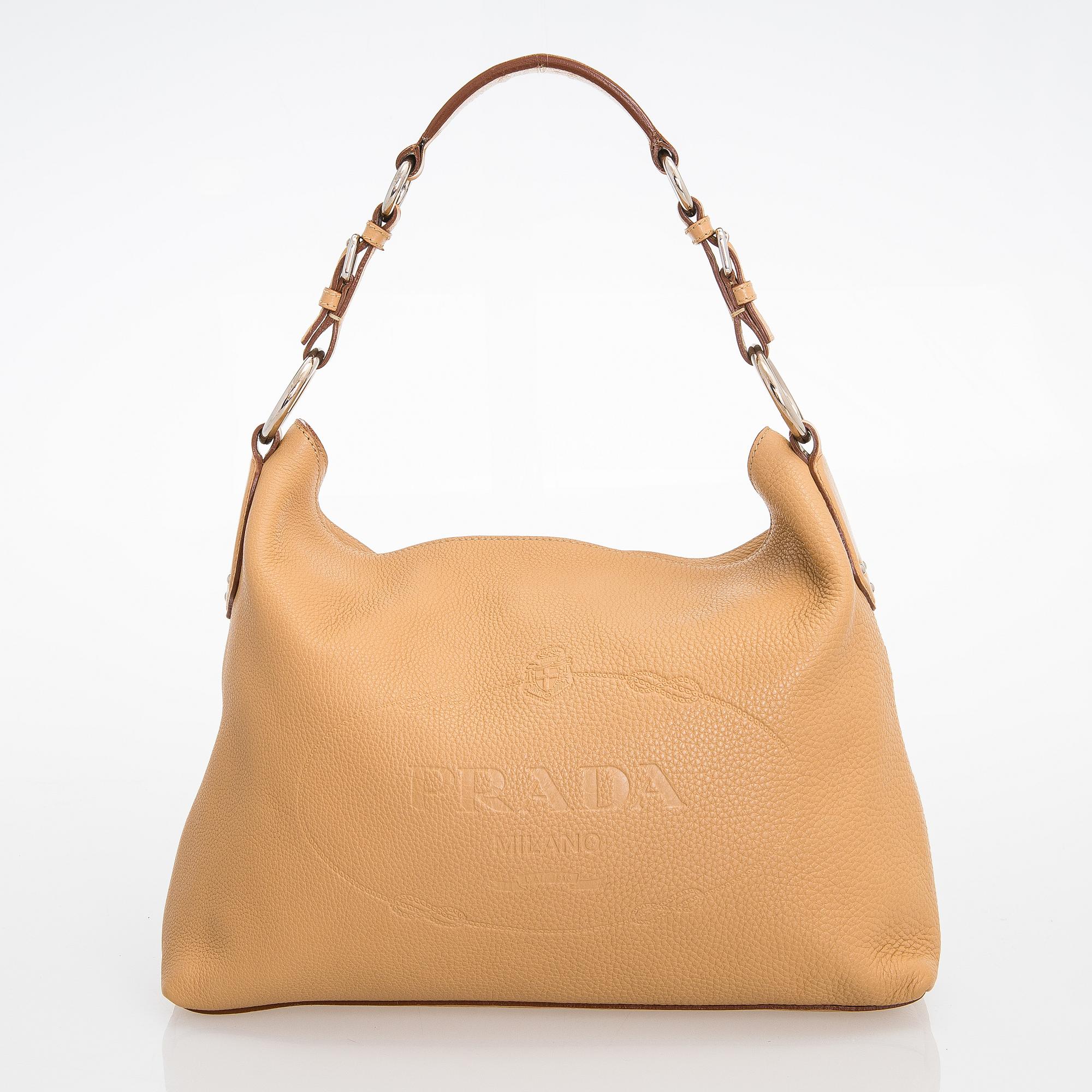 00S PRADA VITELLO DAINO LEATHER HOBO BAG