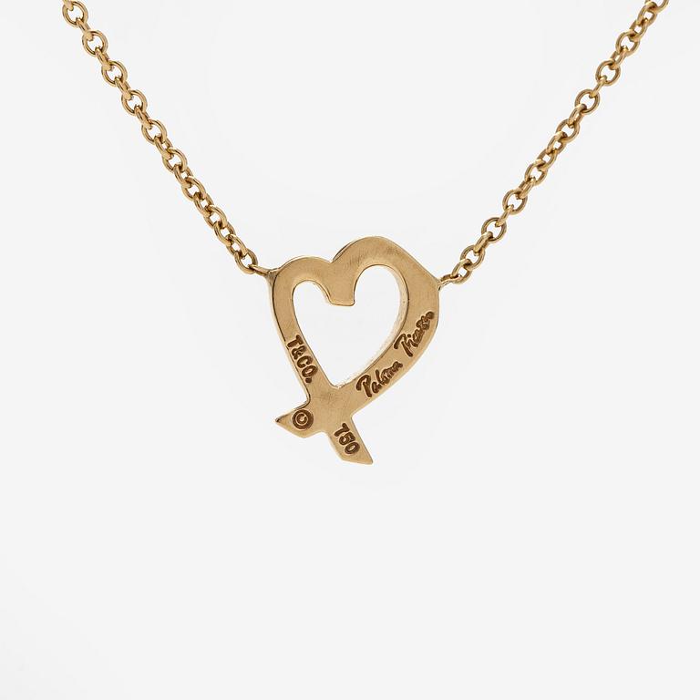 Tiffany & Co, Paloma Picasso, an 18K gold 'Loving Heart' necklace.
