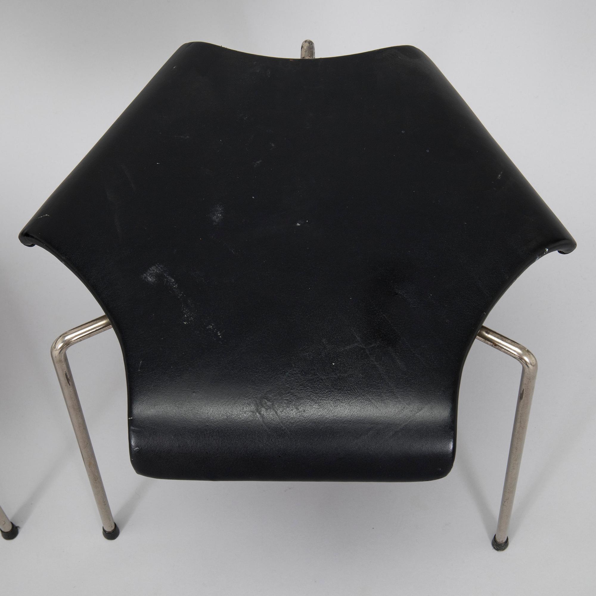 Rolf Erik Nyman, four 1950s model 47 stools for Sope Kaluste Oy.