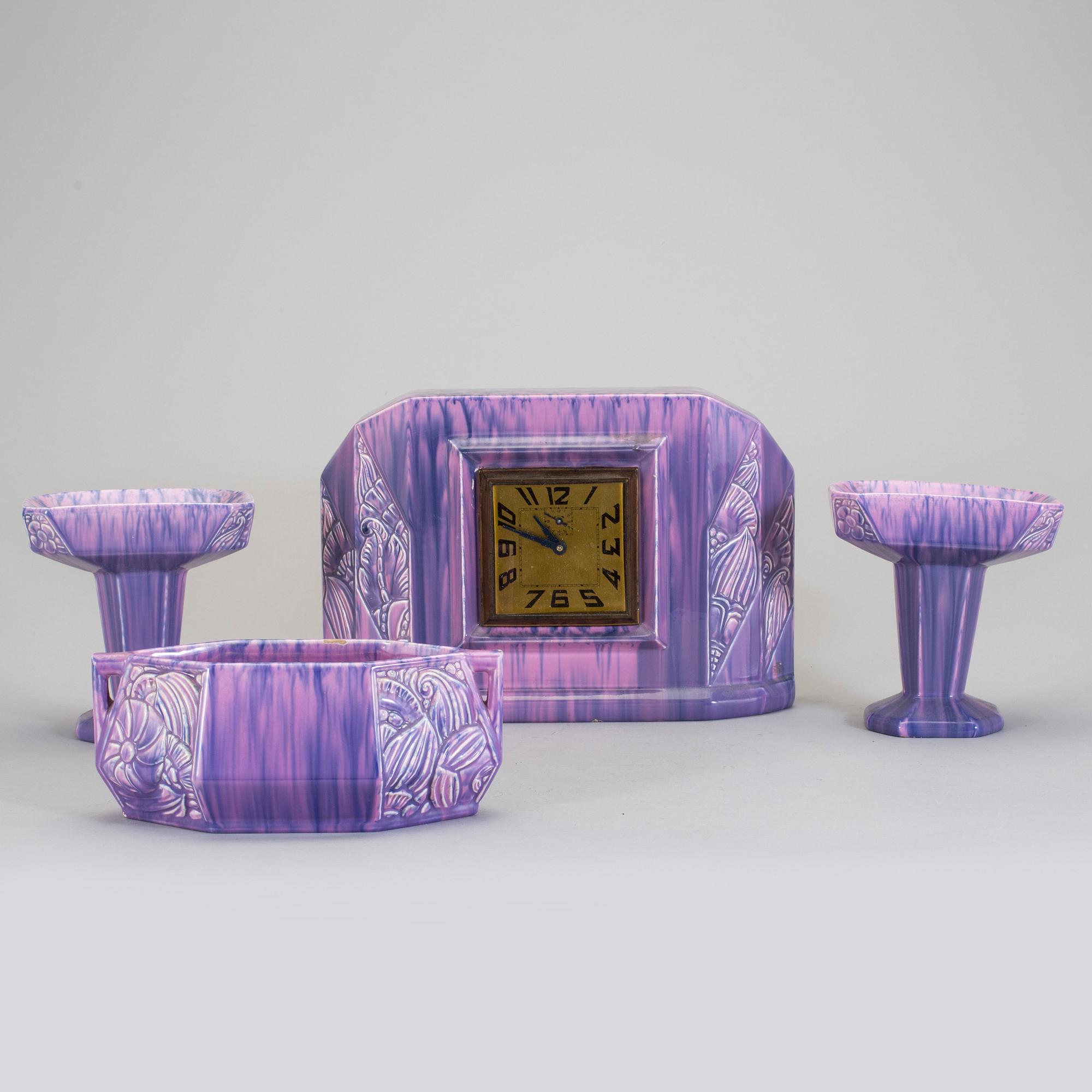 BORDSGARNITYR, 4 delar. Art Noveau, 1900-talets början.