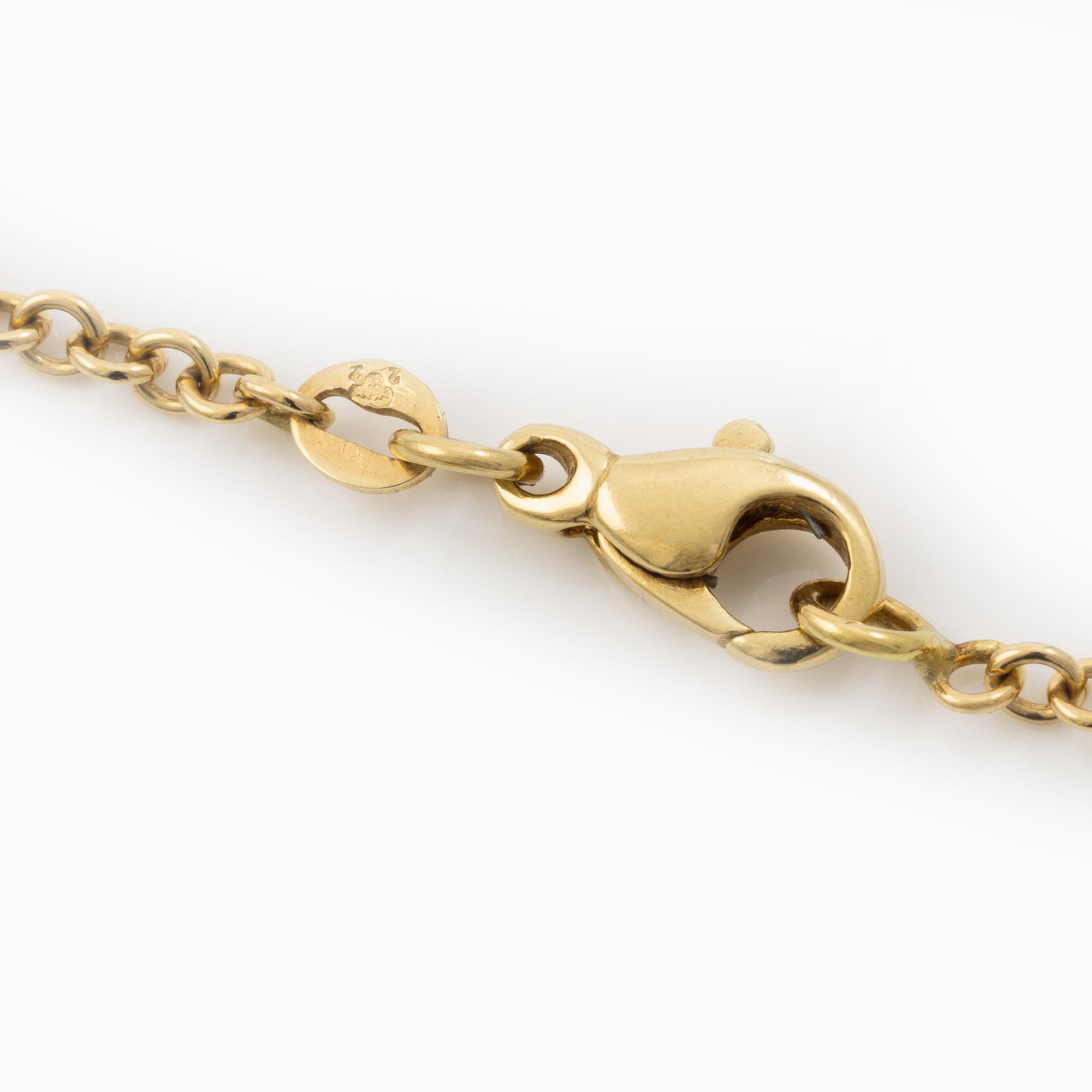 Collier 18K guld och vitguld, med motiv av hästbett.