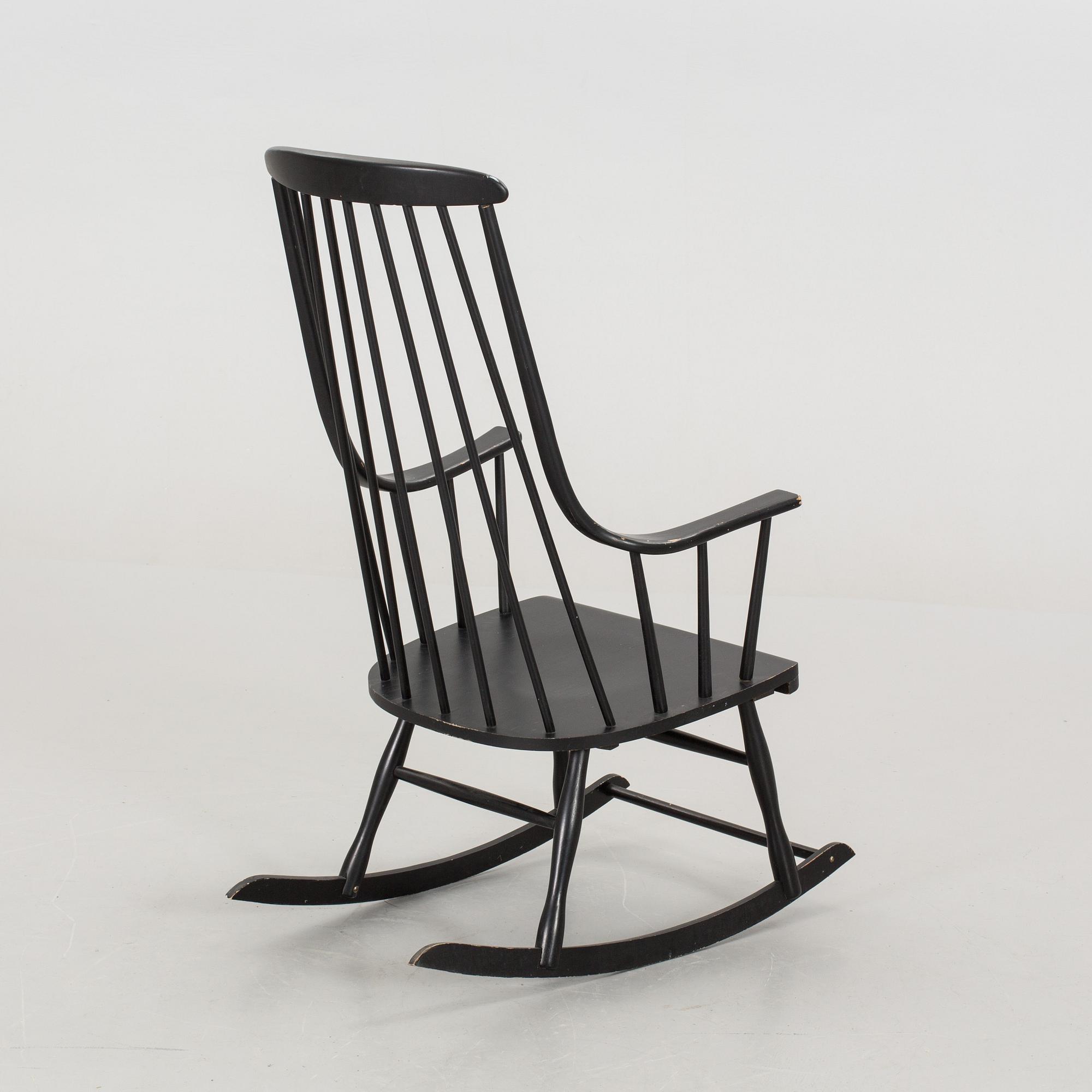 A ROCKING CHAIR BY LENA LARSSON "BOHEM" NESTO NÄSSJÖ, SECOND HALF OF 20TH CENTURY.