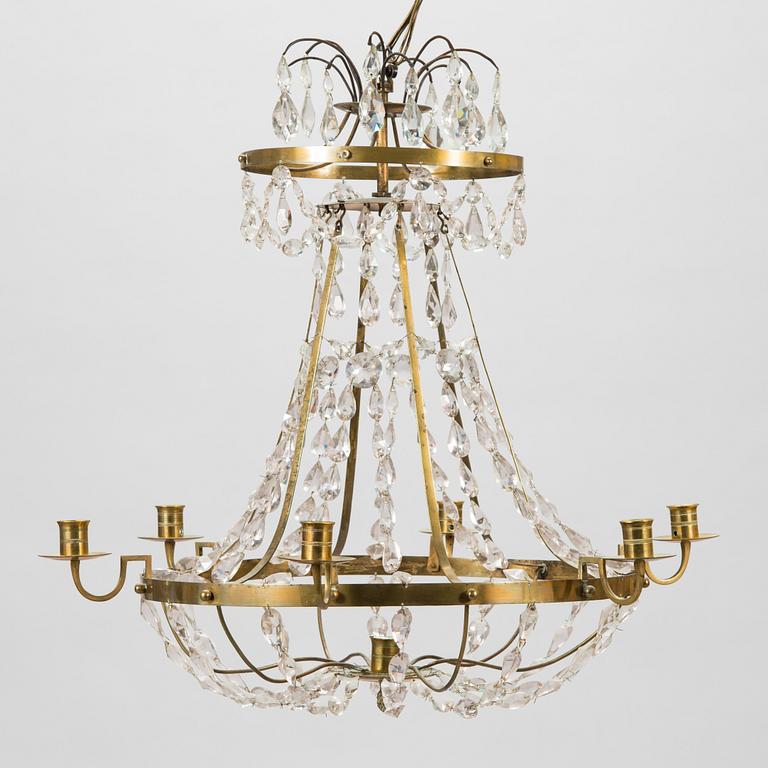 Chandelier, late gustavian style, around 1900.