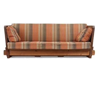 37. An Axel Einar Hjorth stained pine 'Lovö' sofa, Nordiska Kompaniet, Sweden ca 1930.