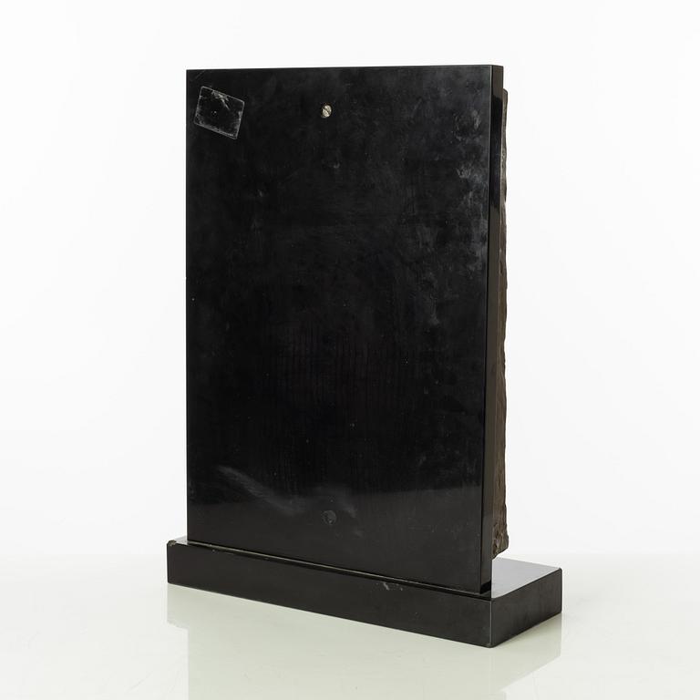 Gudmar Olovson, relief/sculpture. Signed. Numbered. Foundry mark. Bronze, total height 47.5 cm, length 35 cm.