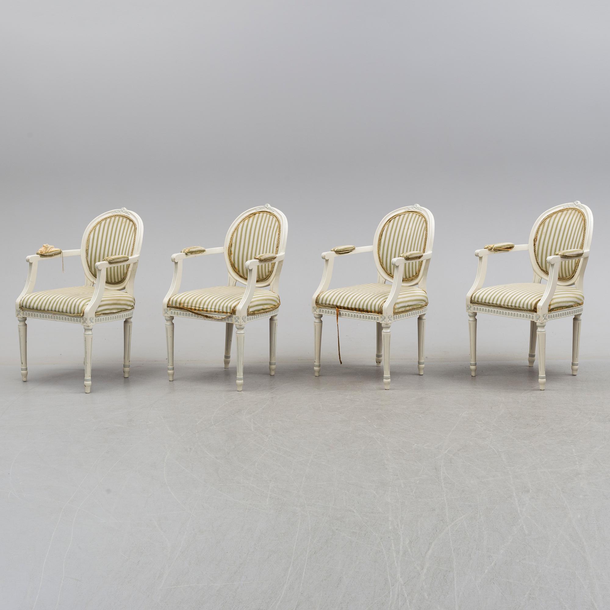 MATGRUPP, 5 delar, gustaviansk stil, 1900-talets mitt.