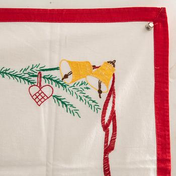 A collection of Christmas tablecloths 12 pcs first half/mid 20th century.