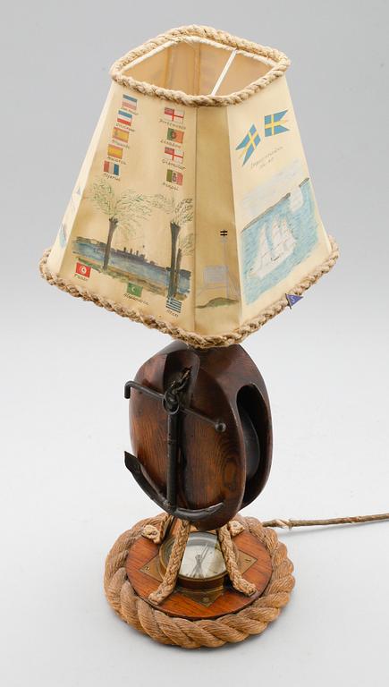 BORDSLAMPA, 1900-talets första hälft.