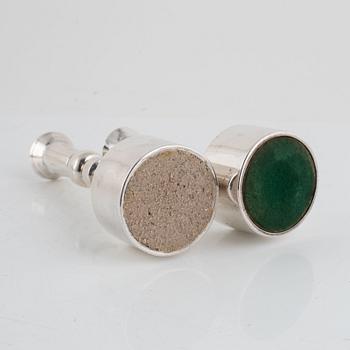 A Pair of Swedish Silver Candlesticks,  mark of KG Markströms, Uppsala 1967.
