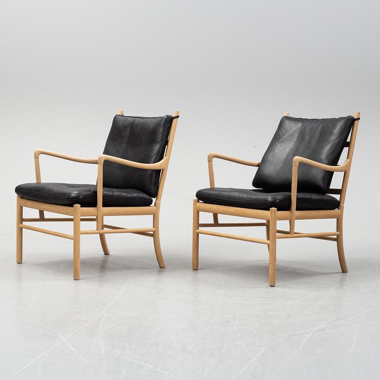 Ole Wanscher, fåtöljer, ett par, "Colonial Chair, PJ 149", Poul Jeppesen, Danmark.