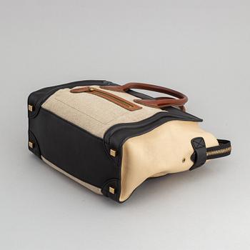 Céline, a canvas and leather 'Luggage' handbag.