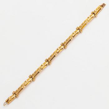 Björn Weckström, a 14K gold bracelet 'Tundra' for Lapponia 1973.