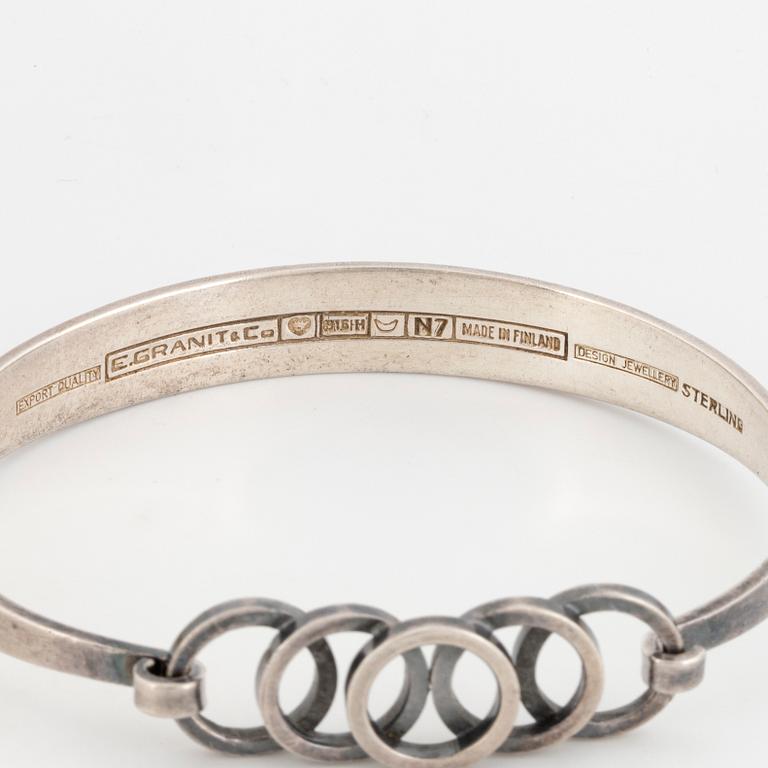 ERIK GRANIT & CO, bangle, silver.