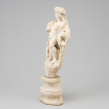 A 19TH CENTURY ALABASTER SCULPTURE.