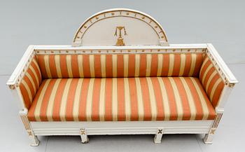SOFFA, gustavianskt provinsarbete, omkring år 1800.