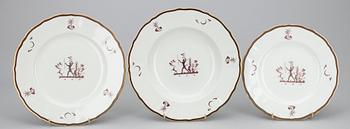 SERVISDELAR, 34 st, porslin, "Diana" Arabia 1928 - 32.