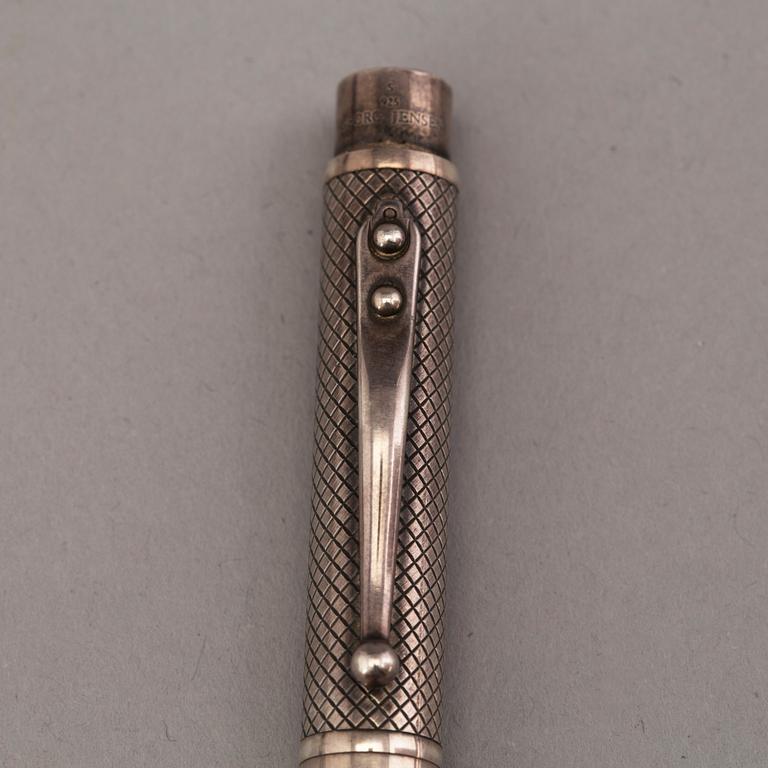 A second half of the 20th century sterling silver pen by Torsten Thorup for Georg Jensen, Denmark.