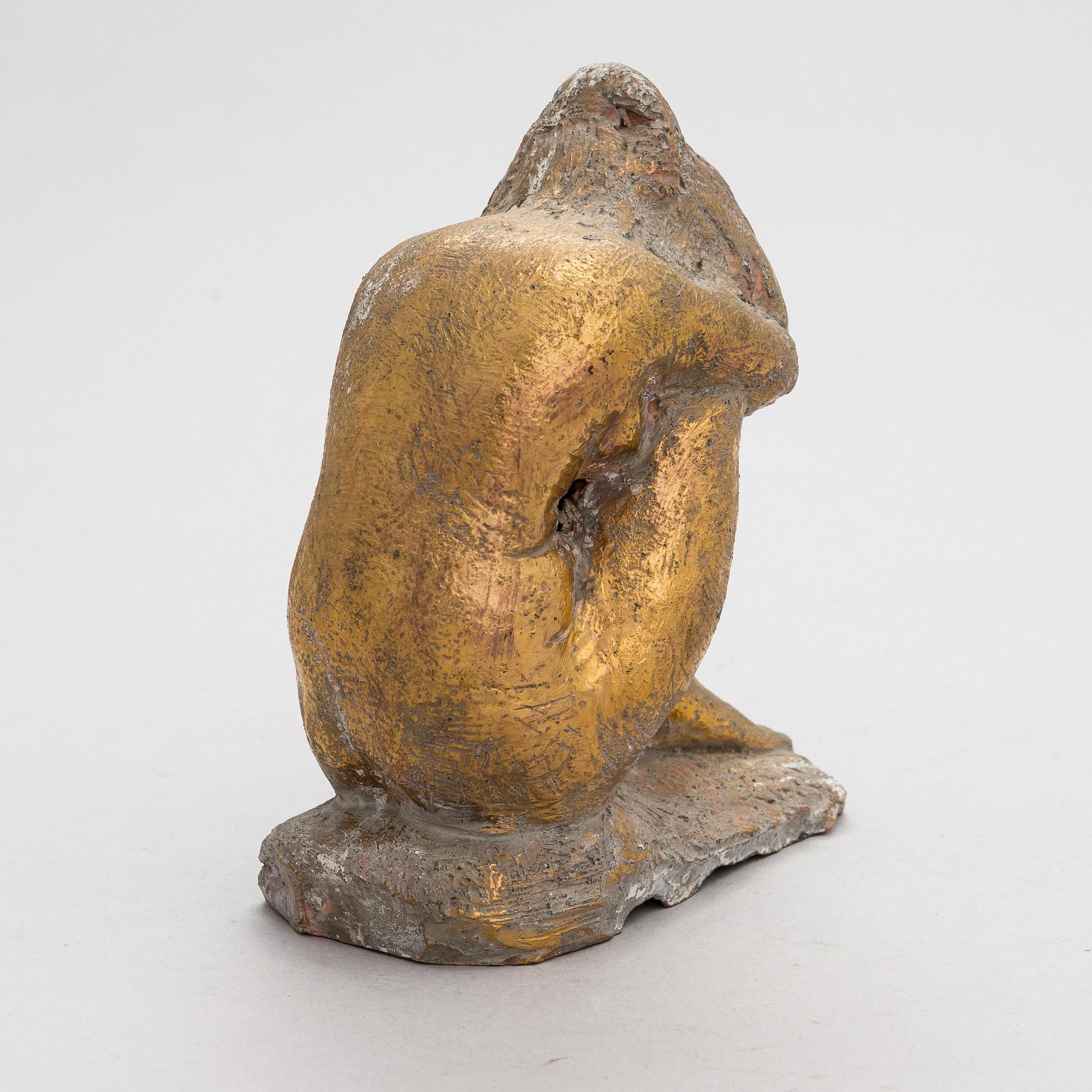 Matti Haupt, A gilt terracotta sculpture by Matti Haupt.