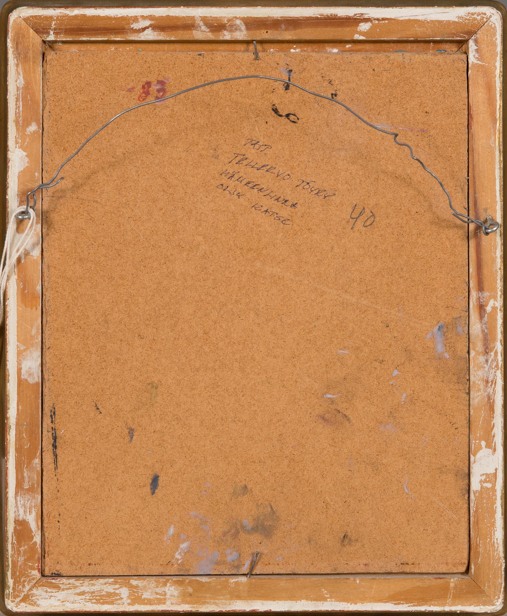 Tellervo Töyry, oil on board, signed.