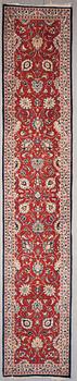 GALLERIMATTA, old, Keshan/sarouk, ca 426 x 80 cm.