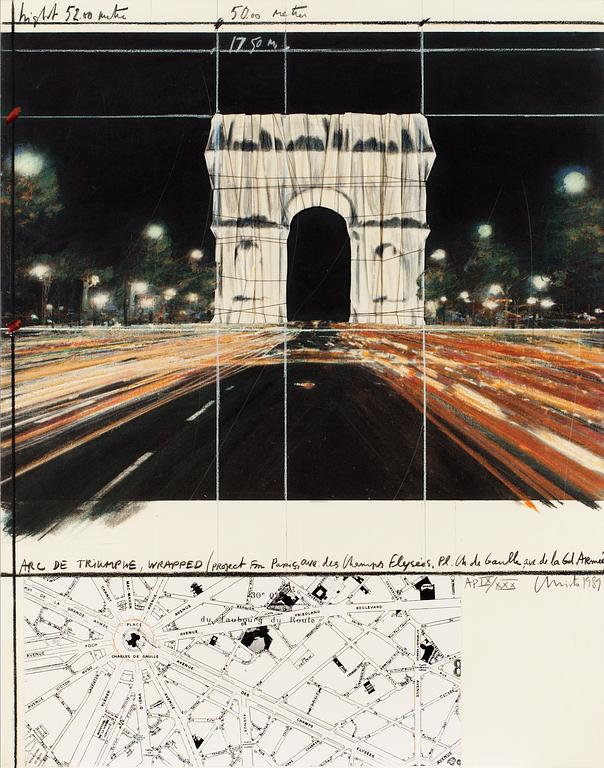 Christo & Jeanne-Claude, "Arc de Triumphe, wrapped (Project for Paris)".