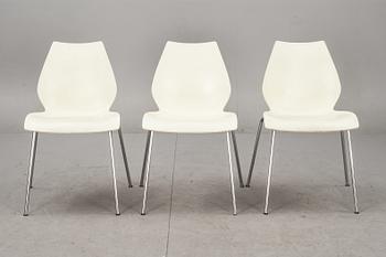 STOLAR, 3 st, "Maui", Vico Magistretti för Kartell, Italien, märkta.