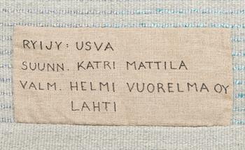 KATRI MATTILA a Finnish rug for Helmi Vuorelma Ltd. Circa 163x105 cm.