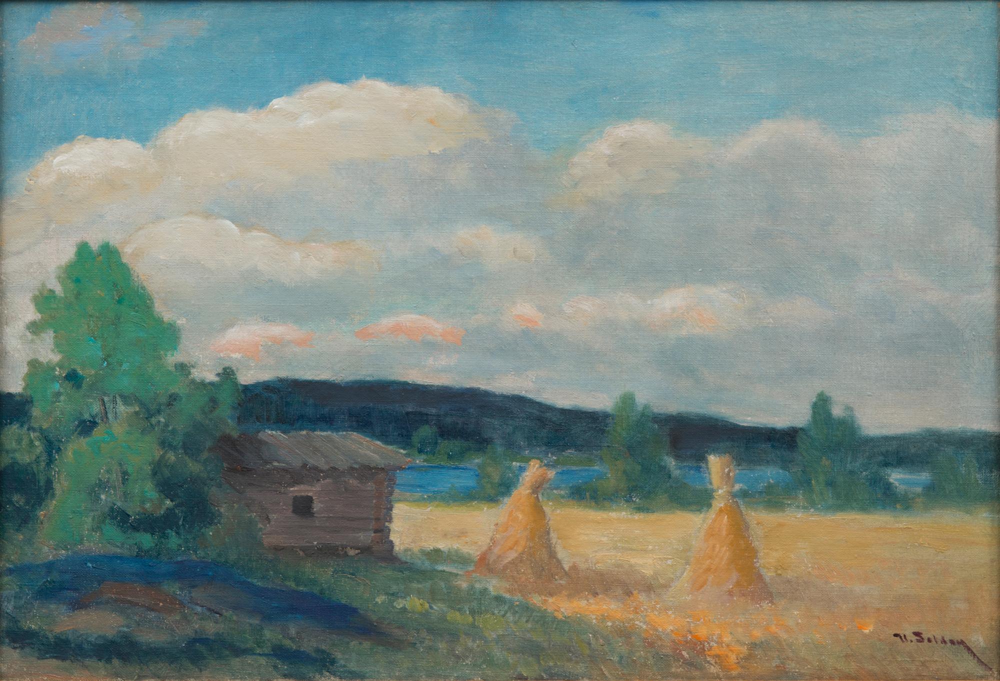 UUNO SOLDAN, öljy kankaalle, signeerattu.