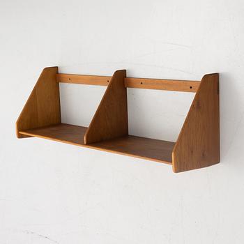 Hans J. Wegner, Wall shelf teak, mid-20th century, Ry furniture, Denmark.