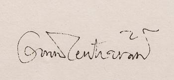 Oscar Reutersvärd, ink drawings 9 sheets, signed, no 19.