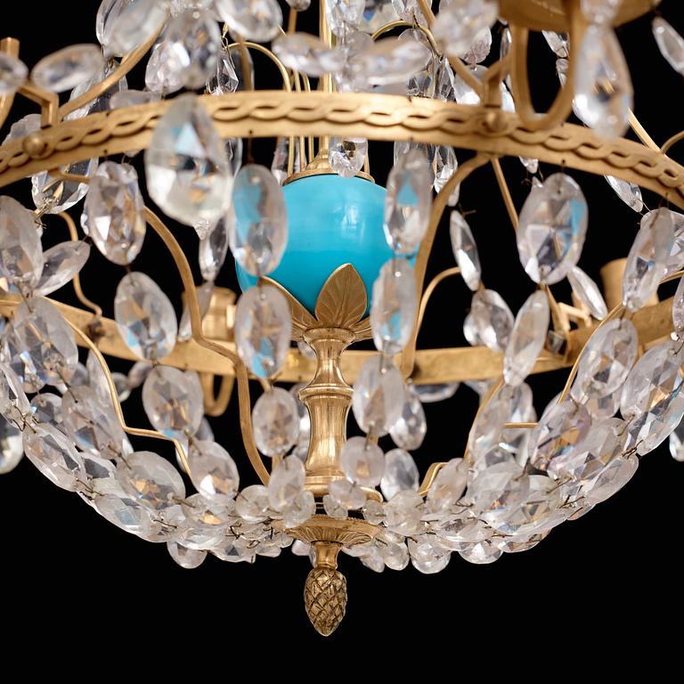 A Neo-Classic circa 1800 six-light chandelier, possibly Russian.