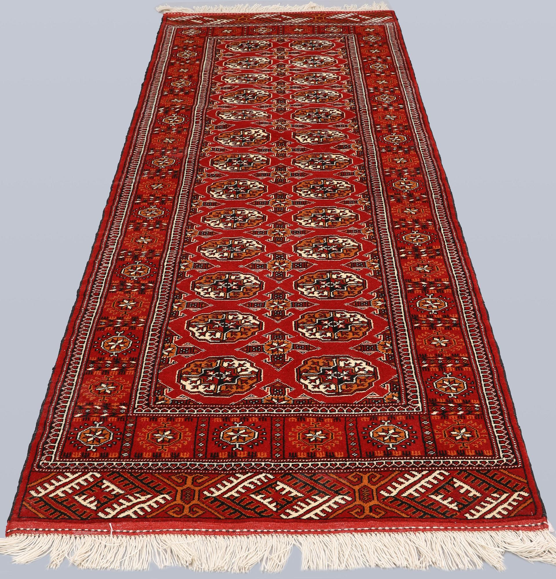 A runner,Turkmenistan, approx. 295 x 90 cm.