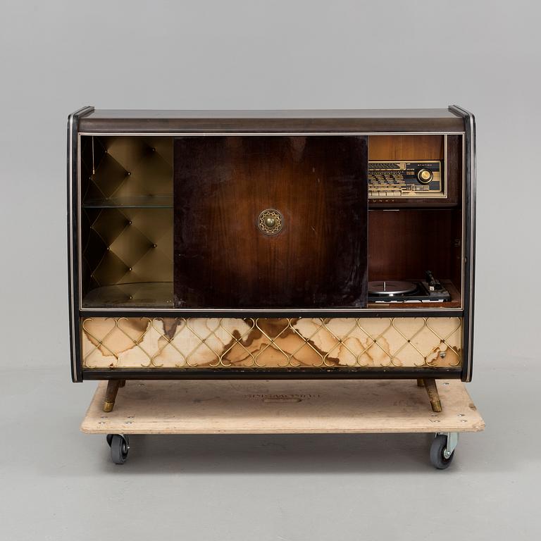 A BAR AND RADIOCABINET, mid 1900s, Blaupunkt, Germany.