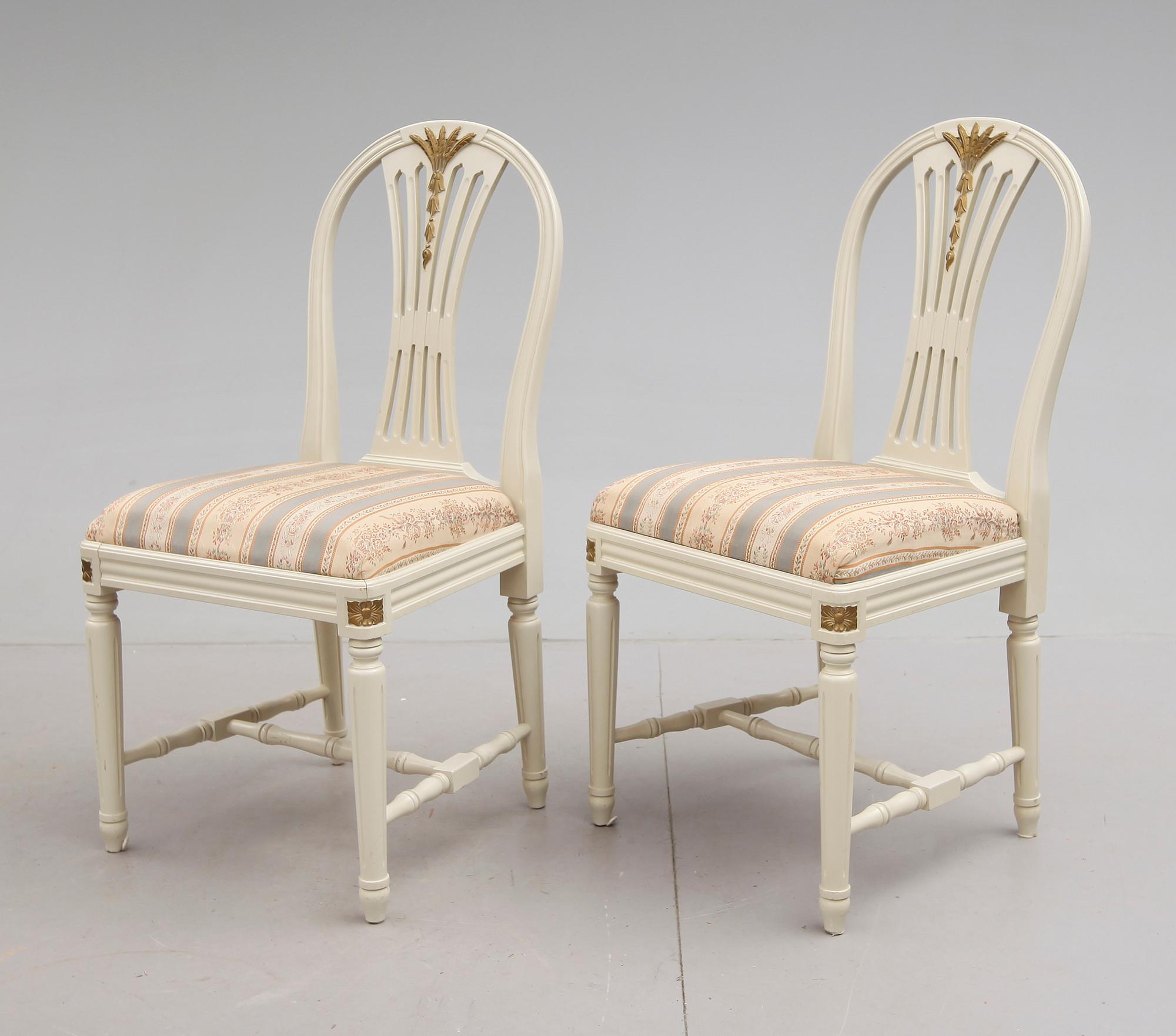 MATGRUPP, 5 delar, gustaviansk stil, 1900-talets andra hälft.