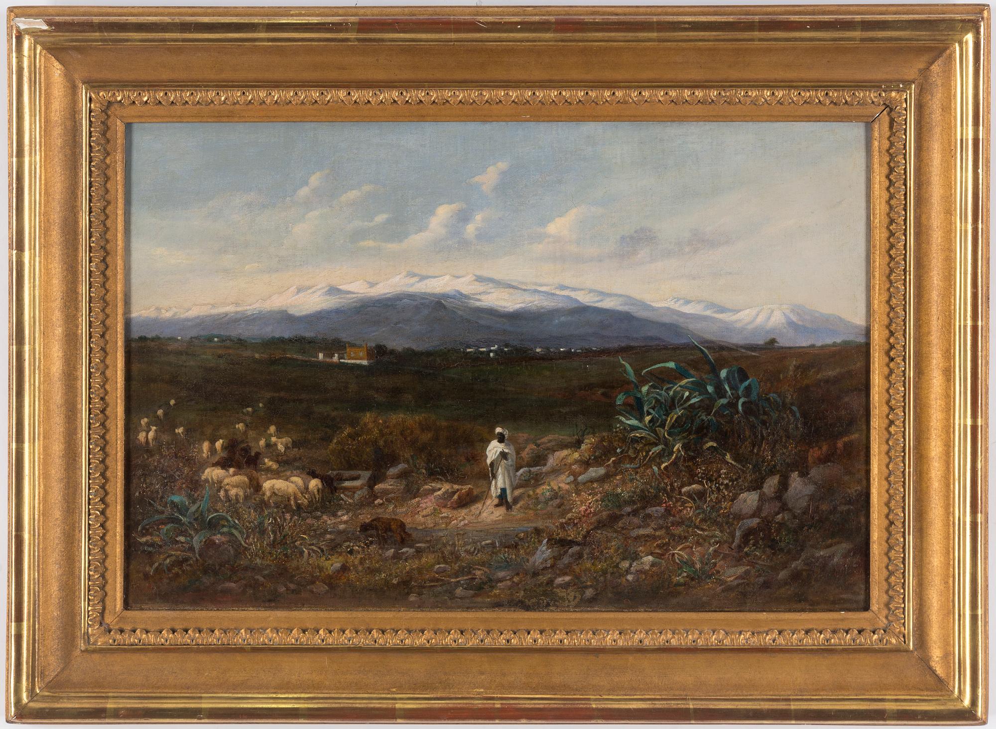 An unidentified 19th/20th century artist, canvas laid down on board.
