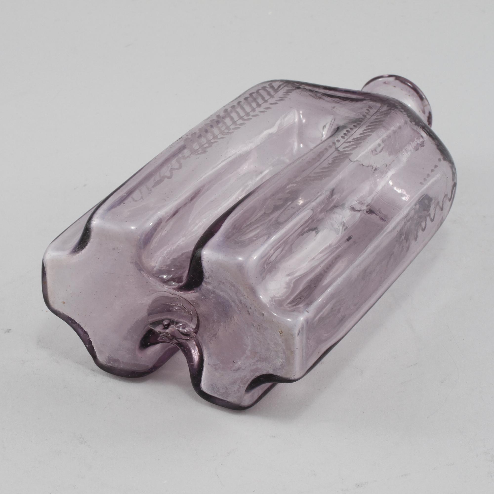 FLASKA, glas, 1800-tal.