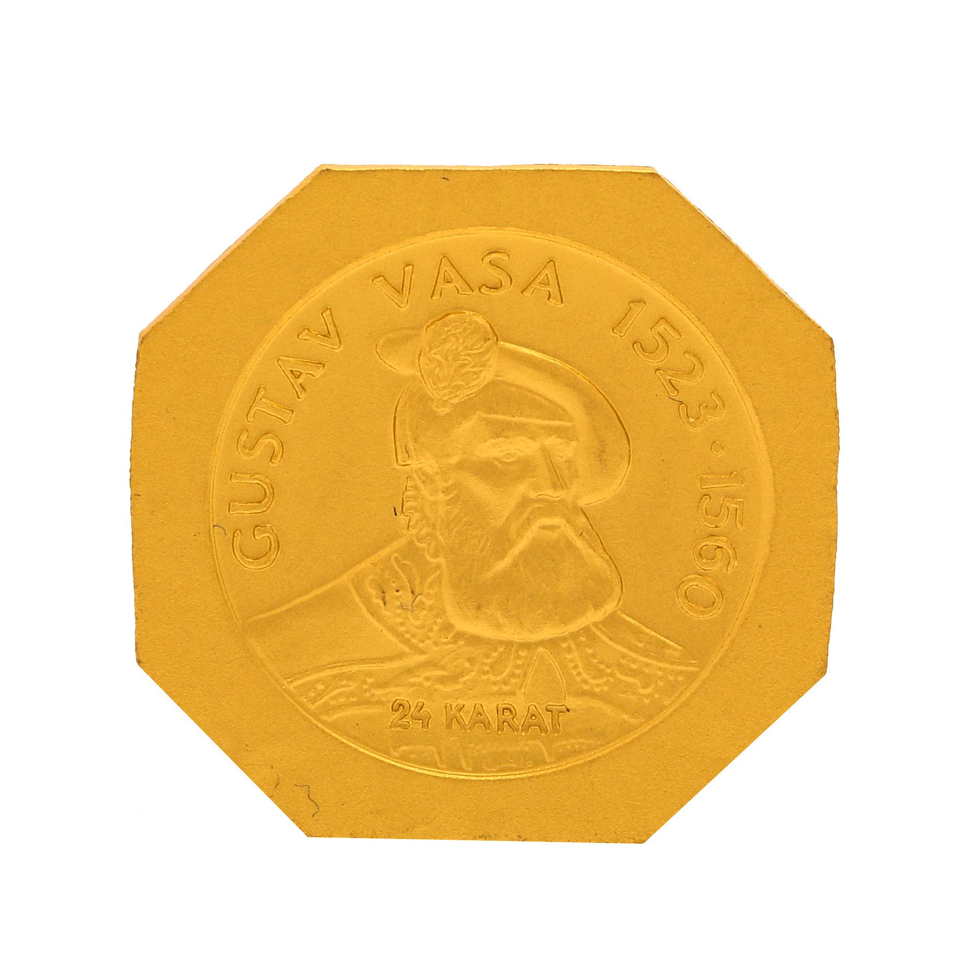 Medalj 23K (24K) guld Sporrong 1978.