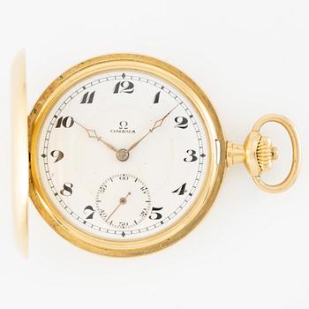 Omega, pocket watch, hunter, 52 mm.
