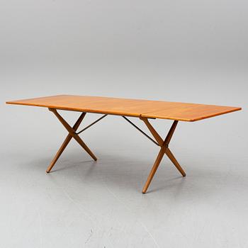 HANS J WEGNER, a teak and oak drop-leaf dining table, Andreas Tuck, Denmark 1950'-60's.