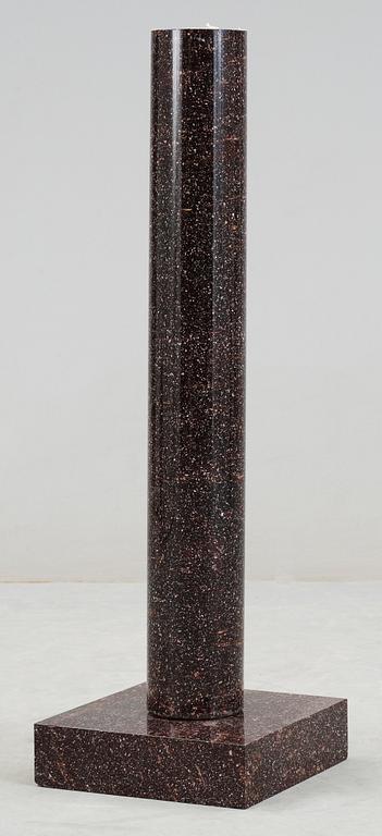 A Swedish 19th century porphyry column.