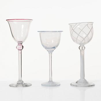 Samling pokalglas, 11 stycken, Sverige, senare delen av 1900-talet.