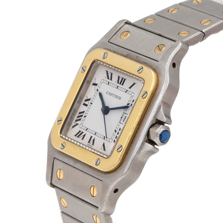 CARTIER, Santos, wristwatch, 29 x 28 (41) mm,