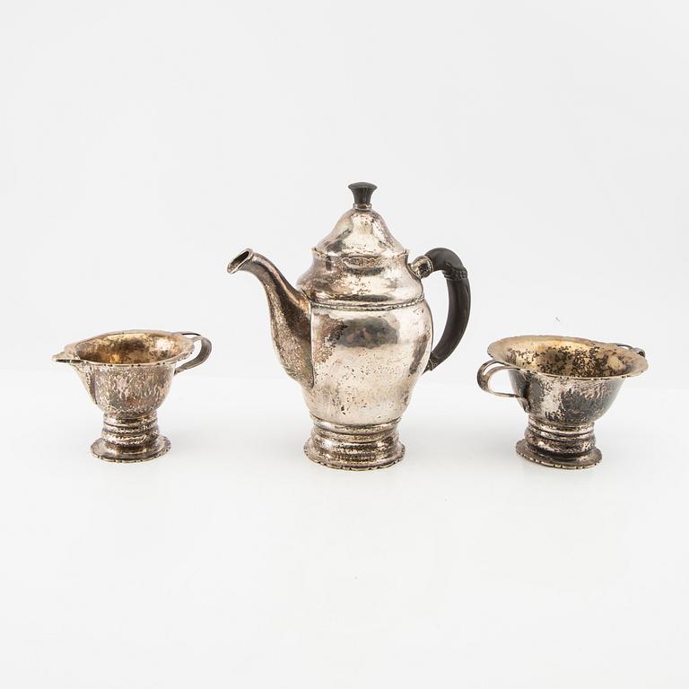 Coffee service, 3 pcs, silver, Denmark, 1919.