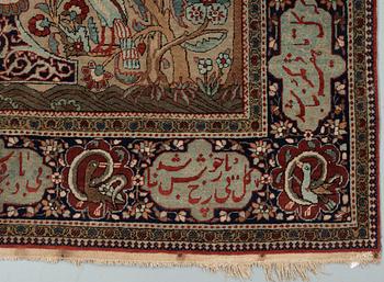 SEMI-ANTIQUE KESHAN so called Motachem. 212 x 134,5 cm.